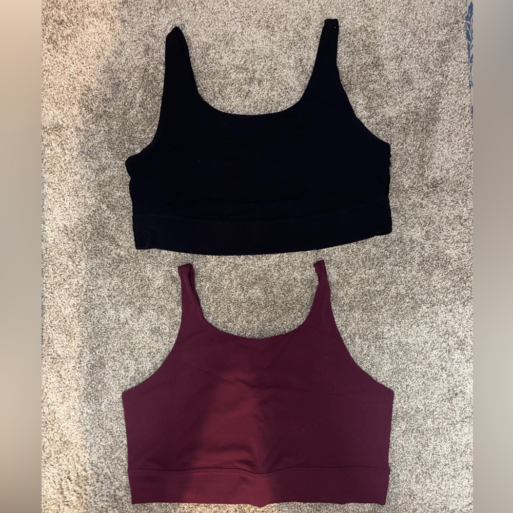 Nike Black and Burgundy Women's Tops